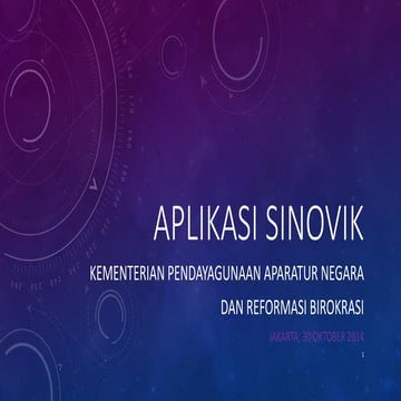 Pengembangan aplikasi sinovik 2014 2015
