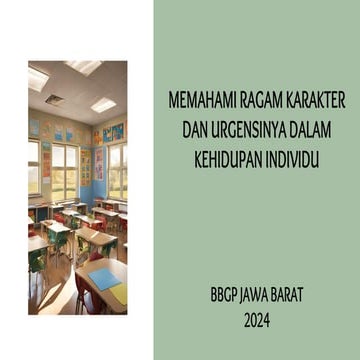 Pendidikan dasar pengembangan karakter dan nilai moral