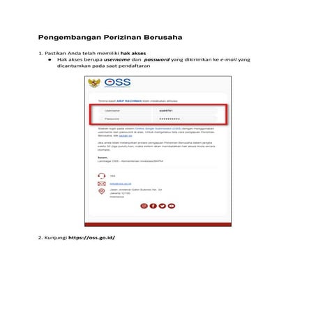 tata cara pembuatan nib melalui oss rba. | PPTX