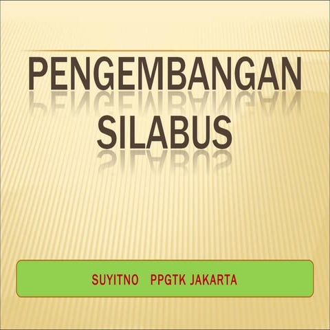 Pengembangan silabus baru