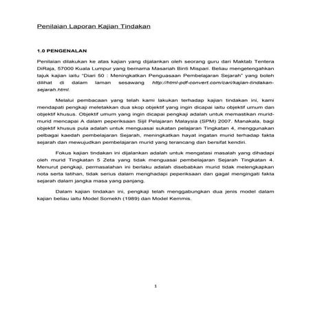 DIARI 50 : MENINGKATKAN PENGUASAAN PEMBELAJARAN SEJARAH