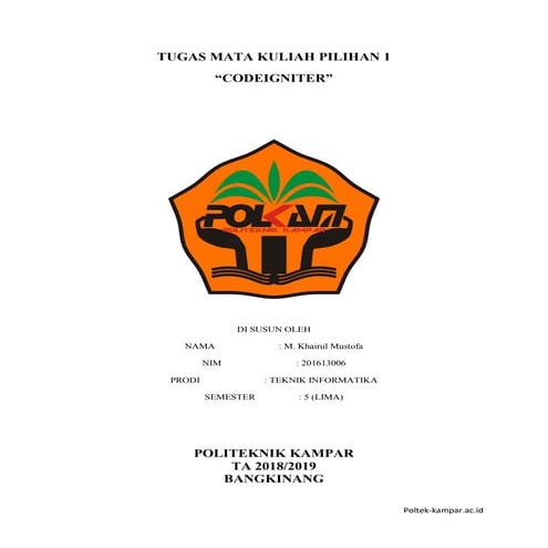 Pengenalan code igniter