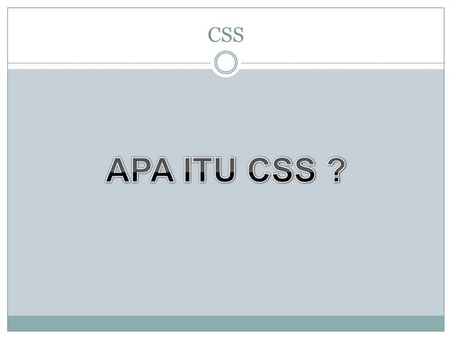 Pengenalan css