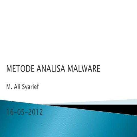 Pengenalan dan Analisa Malware