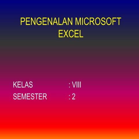 Pengenalan excel