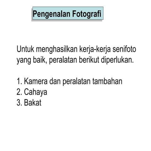 Pengenalan forografi