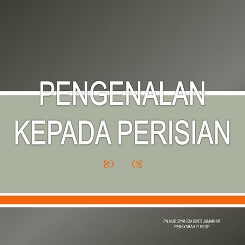 Pengenalan kepada perisian
