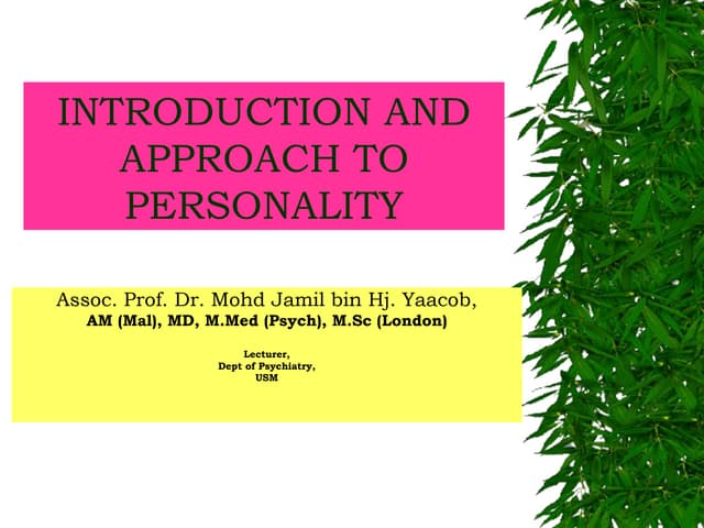 Introduction to Personality