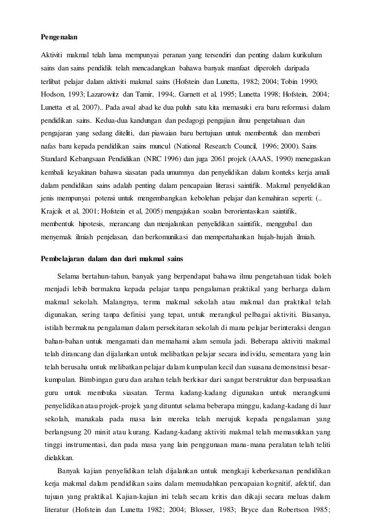 Pengenalan Makmal Sains