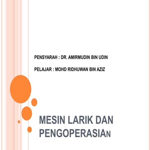 Pengenalan mesin larik