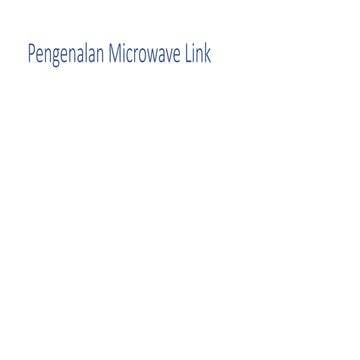 Pengenalan Microwave Link teknologi yang paling populer.pptx