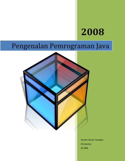 Pengenalan pemrograman java