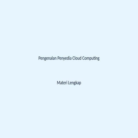 Ppt cloud computing | PPTX