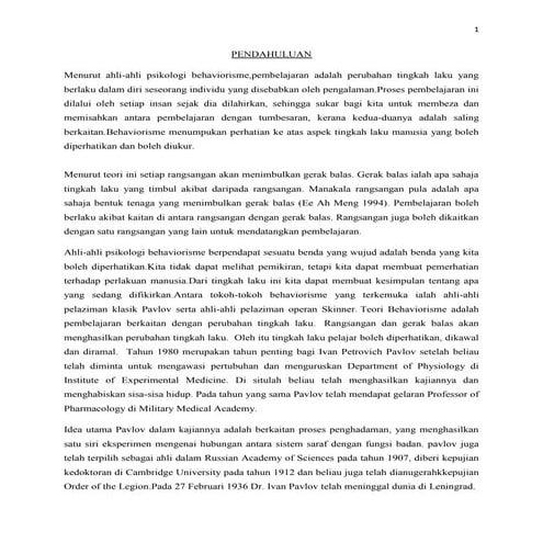 TEORI Skinner and pavlov