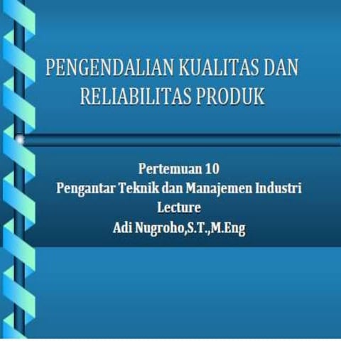 Pengantar Pengendalian kualitas
