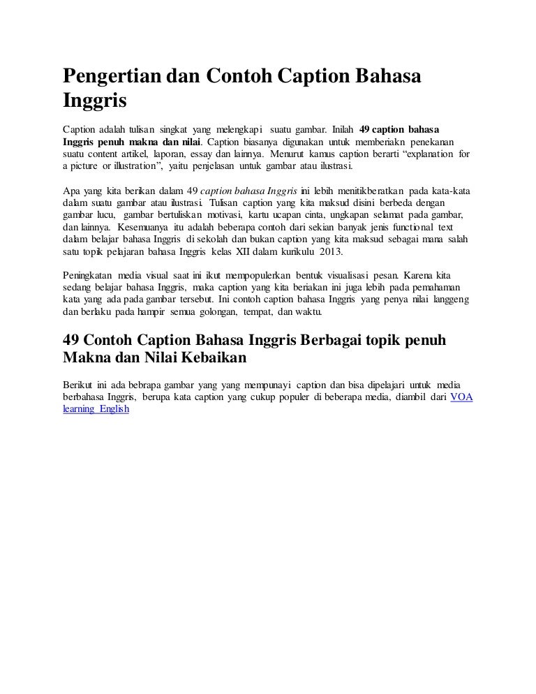 Contoh Teks Laporan Dalam Bahasa Inggris Nusagates