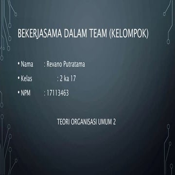 Pengertian dan karakteristik kelompok