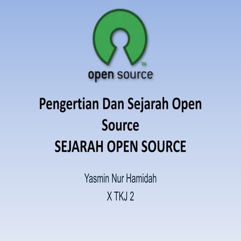 Pengertian dan sejarah open source