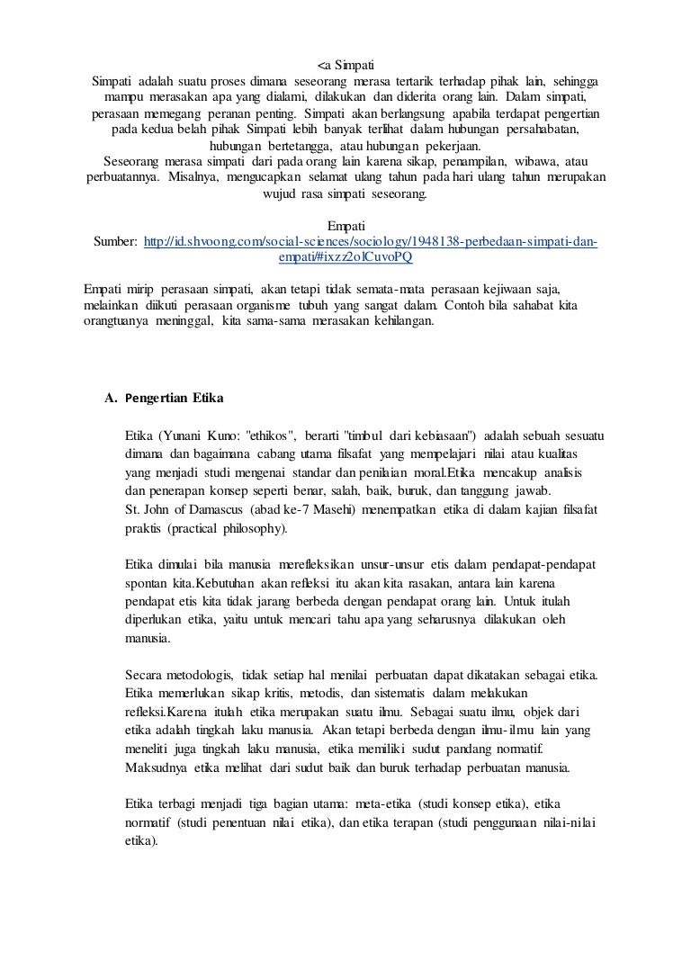 Contoh Objek Etika - Simak Gambar Berikut