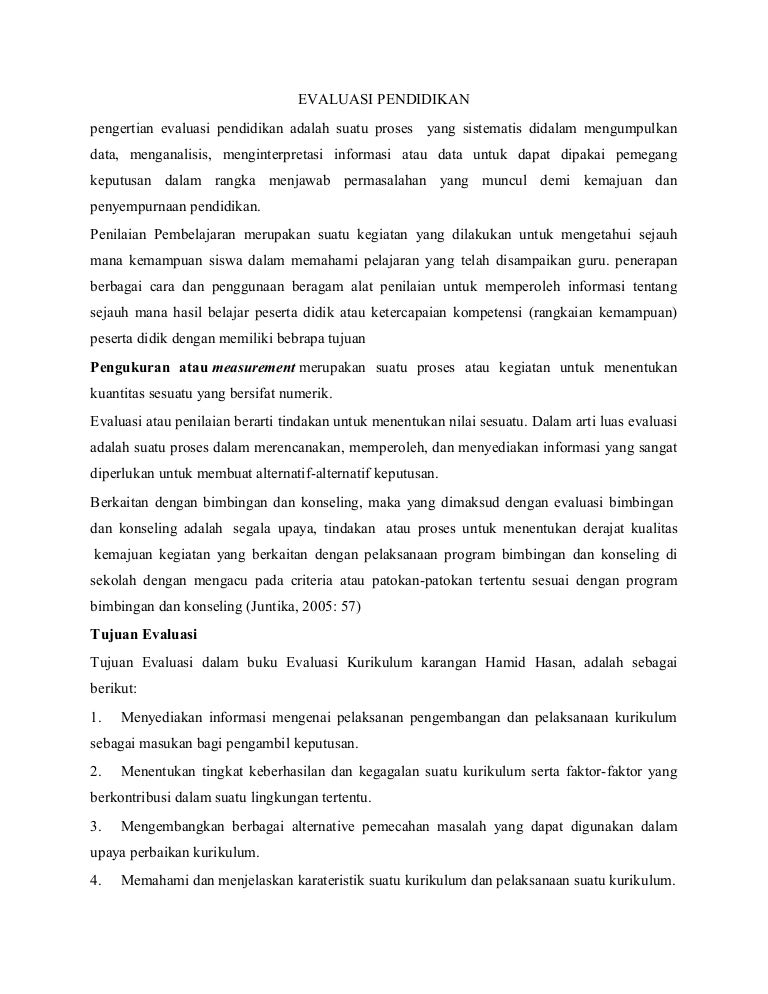 Pengertian Evaluasi Pendidikan Menurut Para Ahli Terkait Pendidikan