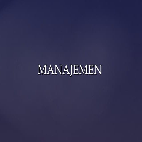 Manajemen