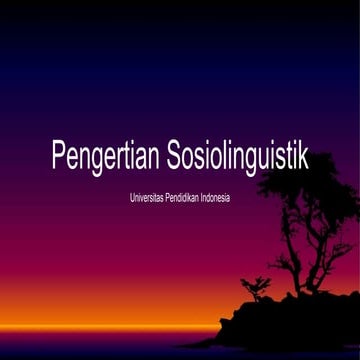 IHWAL SOSIOLINGUISTIK