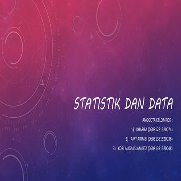 statistik dan data