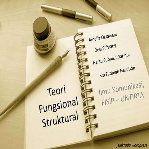 Pengertian teori fungsional struktural