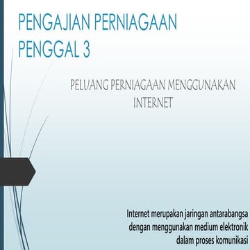 Penggunaan Internet dalam Perniagaan