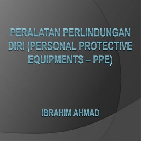Penggunaan ppe