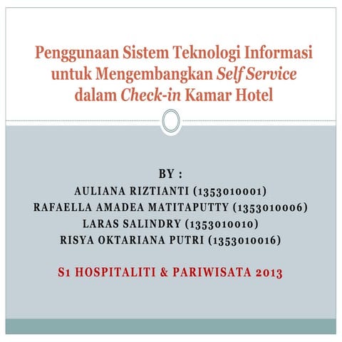 APLIKASI SISTEM INFORMASI PENGINAPAN PADA HOTEL BERBASIS WEB | PDF