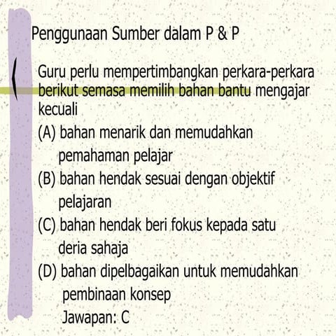 Penggunaan sumber dalam p & p
