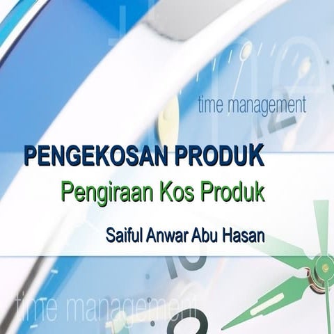 Pengkosan produk 2 pengiraan kos