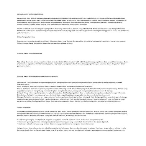 Pengolahan data elektronik
