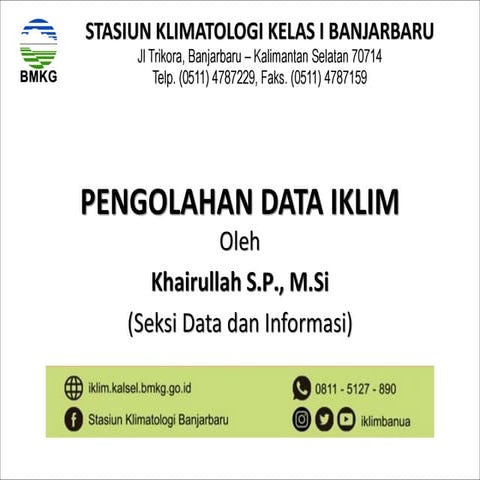 Pengolahan data iklim