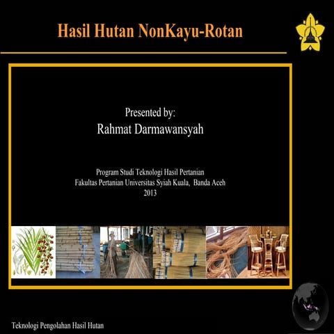 Pengolahan rotan (rattan processing)