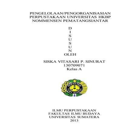Laporan Pengorganisasian Perpustakaan