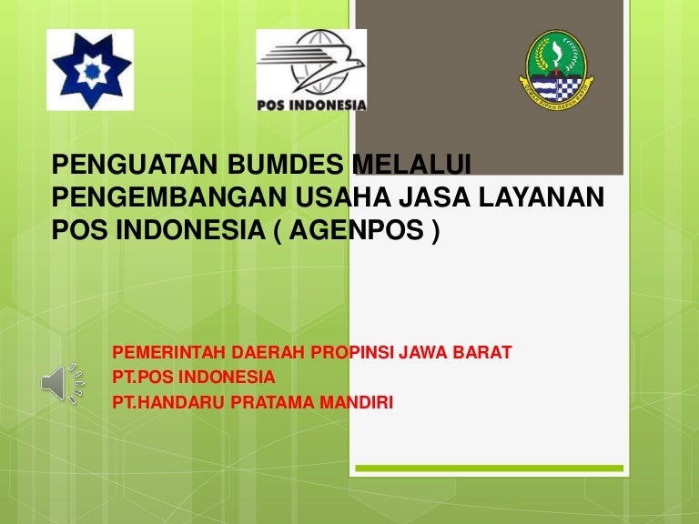 Penguatan bumdes melalui pengembangan usaha jasa layanan pos