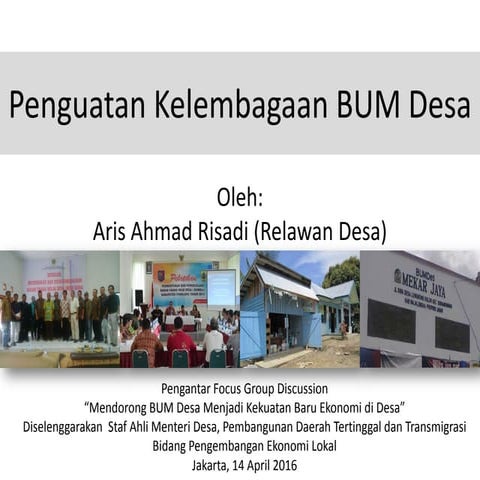 Penguatan kelembagaan bumdes