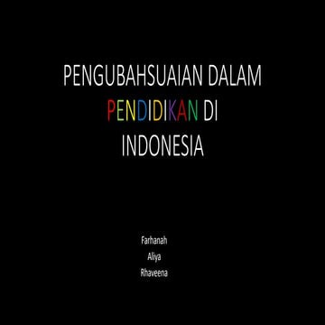 Pengubahsuaian pendidikan