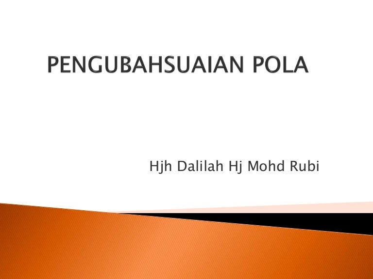 Pengubahsuaian Pola Pakaian 1