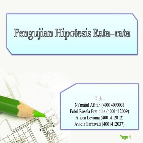 Pengujian Hipotesis Rata-Rata