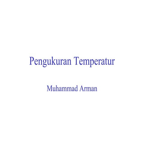 Pengukuran Temperatur