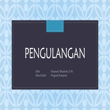 Pengulangan Visual Basic