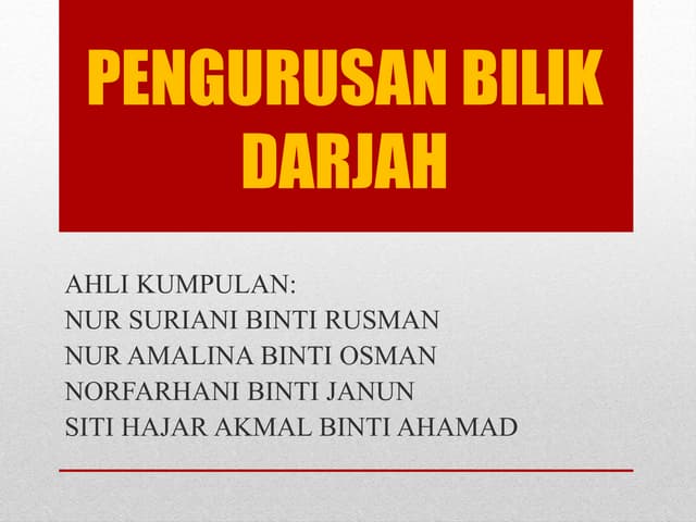 Pengurusan Bilik Darjah