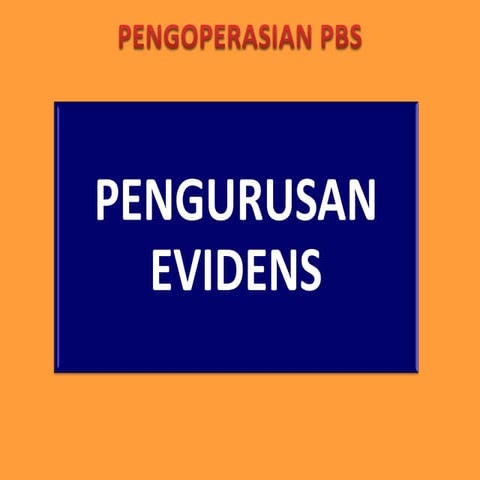 Pengurusan evidens 