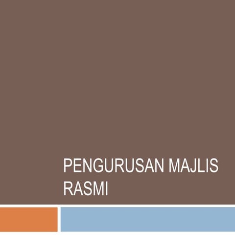 Pengurusan majlis rasmi