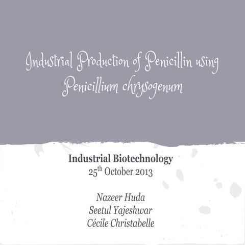 Penicillin Production