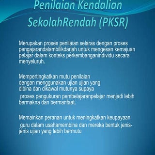 Penilaian kendalian sekolah rendah ...