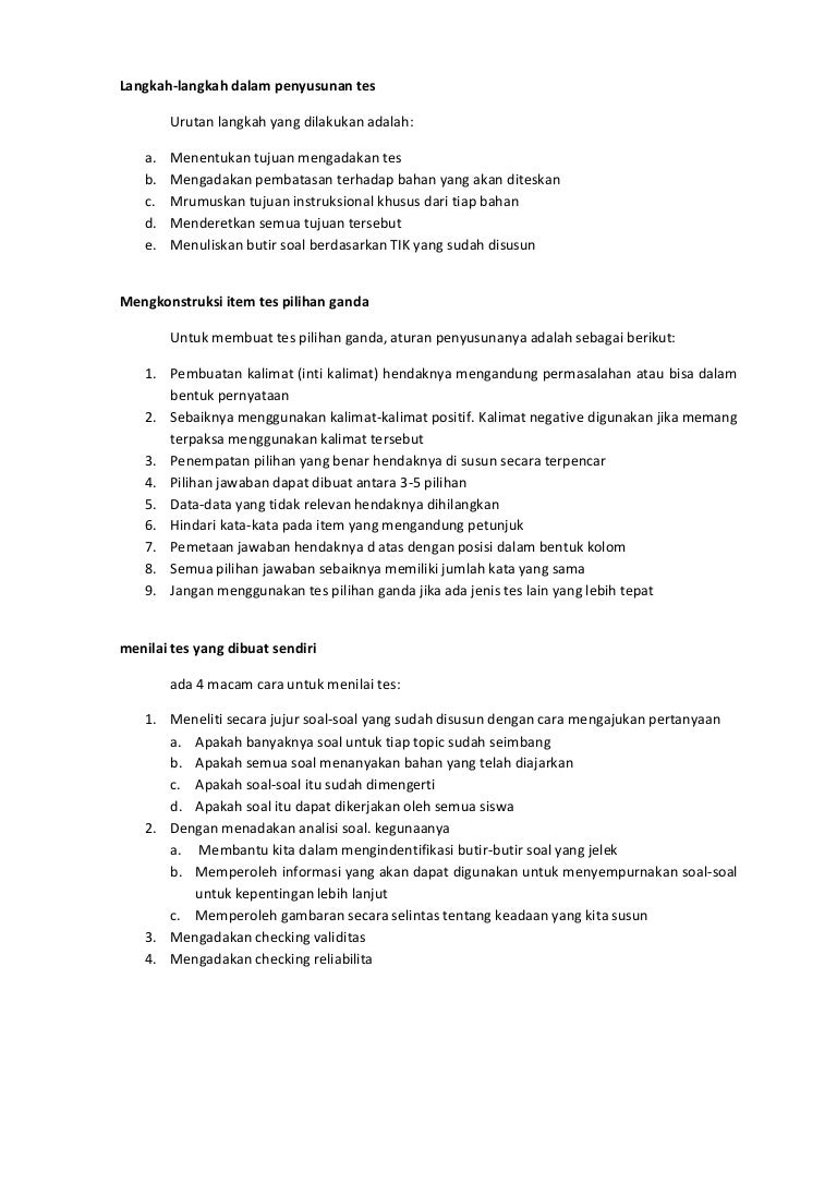 Penilaian Melalaui Tes